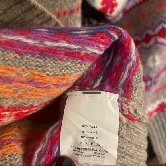 J.Crew Fair Isle 100% Wool Sweater - Size L - Picture 4 of 4